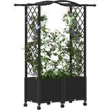  Povišeni krevet s mrežom i krovom Crna 125 x 40 x 144 cm PP | shoptok.hr