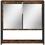 Kupaonski ormarić s ogledalom boja hrasta 60x16x60 cm drveni | Eponuda.com
