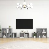 Furnova Komplet TV omaric 8-delni betonsko siva iverna plošča, (21922493) | Shoptok.si