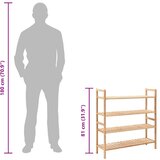  Stalak za cipele od masivnog orahovog drva 69 x 26 x 81 cm | shoptok.hr