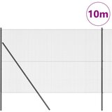 vidaXL zavarena žičana ograda s 7 postova siva 1.6x10 m čelik | shoptok.hr