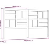  Uzglavlje za krevet bijelo 206 x 4 x 104 cm od masivne borovine | shoptok.hr