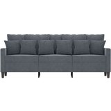  Trosjed tamnosivi 180 cm baršunasti | shoptok.hr
