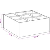  Vrtna saksija Srebrna 100 x 100 x 50 cm Nehrđajući čelik | shoptok.hr
