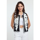 Trendyol Black Patterned Embroidered Woven Vest Cene