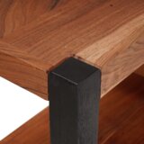 vidaXL Knjižna omara Rjava, Črna 80 x 30 x 110 cm Masiven les akacije | Shoptok.si