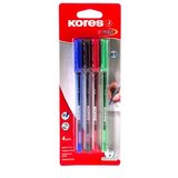 Kores Kemični svinčniki K.Pen, 4 kos črn, moder, rdeč, zelen Cene