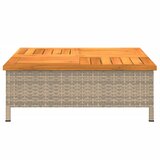  Vrtni stol bež 70 x 70 x 25 cm od ratana i bagremovog drva | shoptok.hr