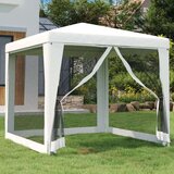 vidaXL Vrtni šotor s 4 mrežastimi stranicami 2,5x2,5 m bel | Shoptok.si