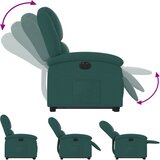  Električni naslonjač na podizanje tkanina tamnozeleni | shoptok.hr