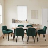 vidaXL Trpezarijske stolice 6 pcs Baršun Tamnozelena 59 x 59,5 x 90 cm | shoptok.hr