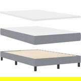 Krevet na futonu s madracem &amp LED svijetlosivi 120x190 cm Tkanina | shoptok.hr