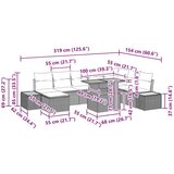  Vrtni kauč set Set od 9 Bež i krem Ratan i poliester | shoptok.hr