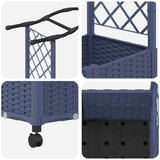  Povišeni krevet s mrežom i krovom Siva 164 x 40 x 144 cm PP | shoptok.hr