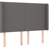  Posteljno vzglavje sivo 147x16x118/128 cm umetno usnje, (20932188) | Shoptok.si