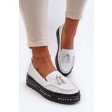 EVENTO White Women's Leather Platform Moccasins Assetnima | Shoptok.si
