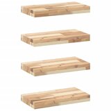 vidaXL Plutajuće police 4 kom 60x20x4 cm Neobrađeno puno drvo akacije - Prirodna 60 x 20 x 4 cm 4 1 | shoptok.hr