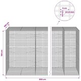  Gabion s žicom debljine 3 5 mm i mrežom 5x2 5 cm 850x100x150 cm - 100 cm 150 cm 850 cm | shoptok.hr
