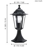 Eglo laterna 4 spoljna podna lampa/1, e27, crna | Eponuda.com