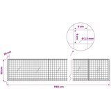  Gabion s žicom debljine 3 5 mm i mrežom 5x5 cm 1150x20x50 cm - 20 cm 50 cm 1150 cm | shoptok.hr