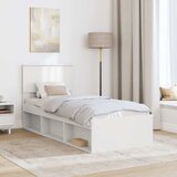  Krevetna konstrukcija Bijelo 75 x 190 cm Čvrsto borovo drvo | shoptok.hr