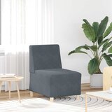 vidaXL Modularna sofa bez naslona za ruke tamno siva 55 cm baršunasta Cijene