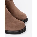 Shelvt Stylish beige ankle boots with a stable heel | shoptok.hr