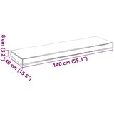  Jastučić za klupe s uzorkom lista 140x40x8 cm Oxford tkanina | shoptok.hr