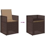  Vrtni set za objed 3 kom. Smeđa i sivosmeđa PP | shoptok.hr