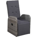  3-dijelni bistro set od poliratana s jastucima sivi | shoptok.hr