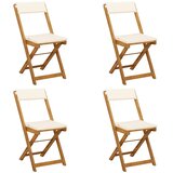  Vanjske bistro stolice 4 pcs Krem bijela 40 x 53 x 80 cm | Eponuda.com
