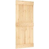  Drsna vrata s kompletom vodil 90x210 cm trdna borovina, (20804557) | Shoptok.si