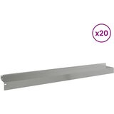  Ograda oko Travnjaka 20 kom. 100 x 10 x 8 cm Čelik Srebrna - Pocinčani čelik 20 | shoptok.hr