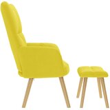  Stolica za opuštanje s tabureom za noge svjetložuta tkanina | shoptok.hr