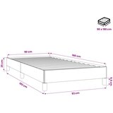  Okvir za krevet bez madraca tamnozeleni 90x190 cm baršunasti | shoptok.hr