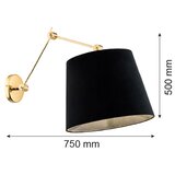  Argon 4898 - Zidna lampa ZAKYNTOS PLUS 1xE27/15W/230V crna/zlatna | Eponuda.com