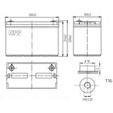 NPP NPG12V-100Ah T16 Gel baterije 330x171x214x220, Sive | Eponuda.com