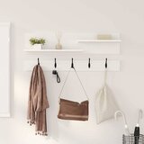  Vješalica za kapute na zidu s policom Bijelo 90 x 15 x 36 cm | shoptok.hr