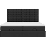 vidaXL otomanski okvir kreveta s madracima crni 200x200cm umjetna koža | shoptok.hr