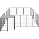 vidaXL kavez za pse crni 22,99 m² čelični | shoptok.hr