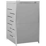  Enojna lopa za smetnjak 69x77,5x115 cm nerjaveče jeklo, (20753620) | Shoptok.si