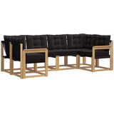 vidaXL Zunanja garnitura za sedenje z blazino 6 pcs Bela in črna, (5000279950) | Shoptok.si