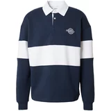DAN FOX APPAREL Sweater majica 'Samir' mornarsko plava / bijela