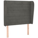  Uzglavlje s ušima tamnosivo 93x23x118/128 cm baršunasto | shoptok.hr