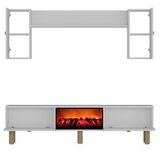 Hanah home tv polica dario bohem fireplace white | Eponuda.com