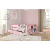 AJK Meble Otroška postelja Lucky 90x180 cm - svetlo roza