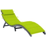vidaXL Ležalnik z blazino siv trden akacijev les | Shoptok.si
