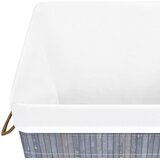  Košara za rublje od bambusa s jednim odjeljkom siva | shoptok.hr