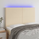  LED uzglavlje krem 144x5x118/128 cm od tkanine | shoptok.hr