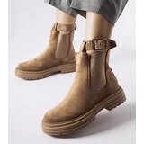 Gemre Brown ankle boots with decorative fastening Abela | shoptok.hr